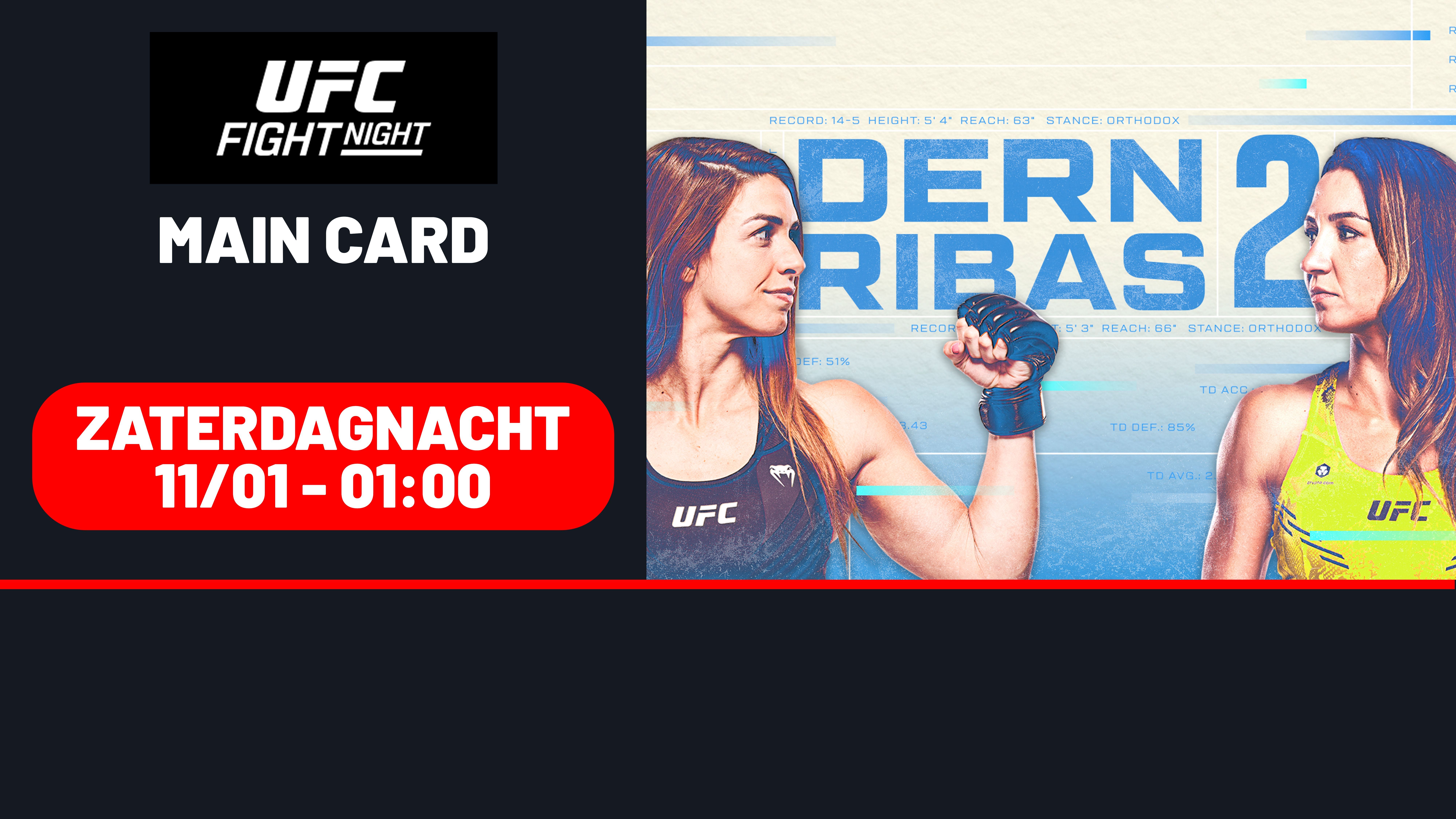 UFC Fight Night Dern vs. Ribas Maincard