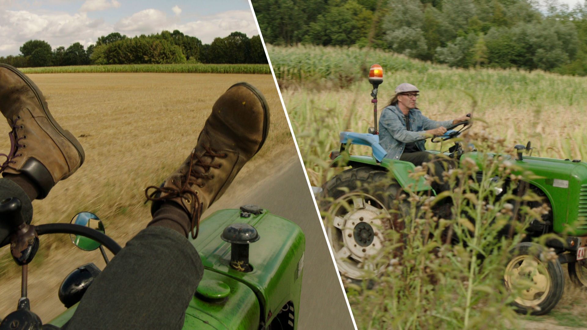 Zo reis je voor weinig geld: Antoon geniet van eigen streek met tractor Stiene