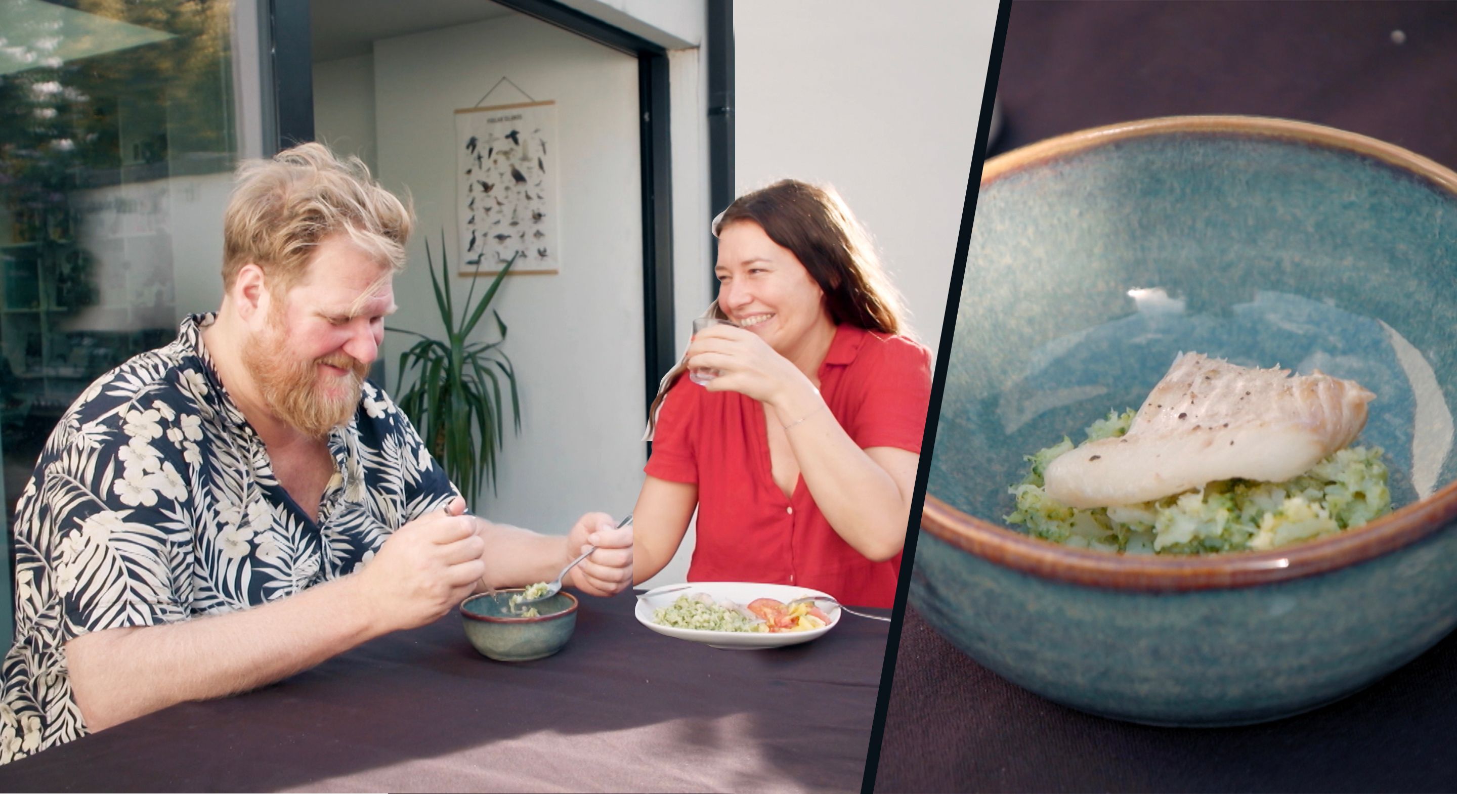 Dominique Van Malder eet eerste avondmaal na gastric bypass operatie