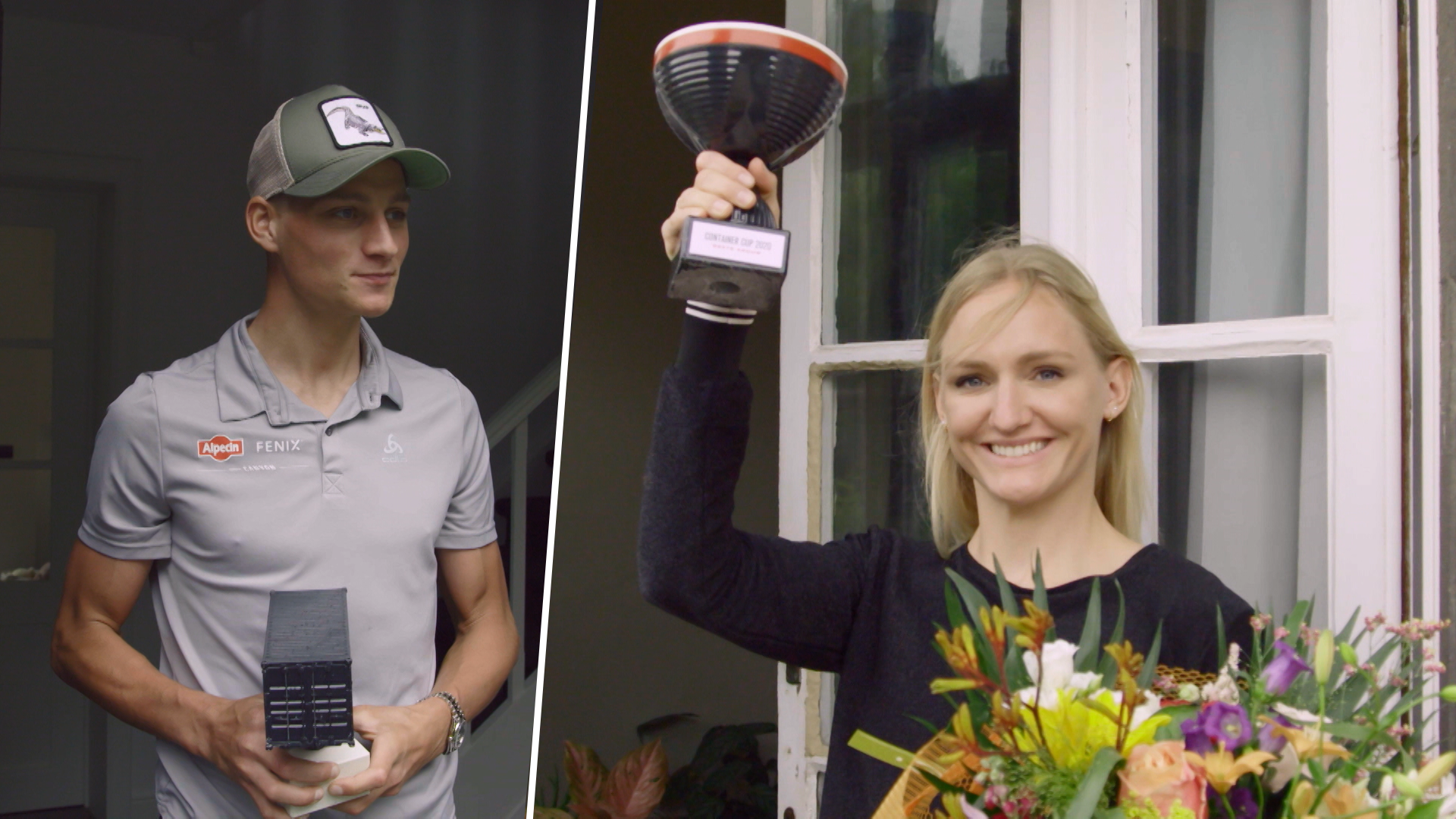 Mathieu van der Poel & Hanne Claes nemen hun welverdiende prijs in ontvangst