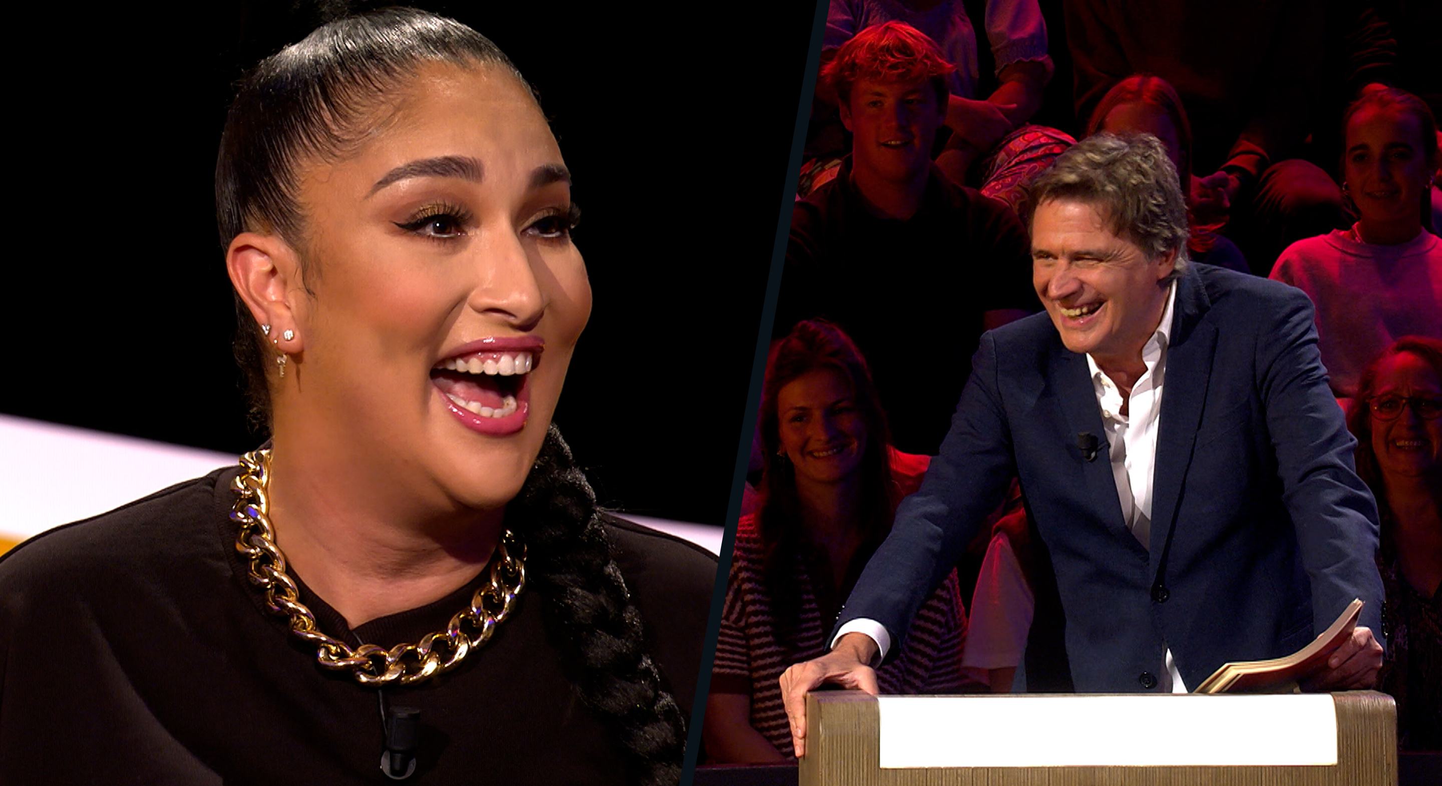 Soundos El Ahmadi in De Slimste Mens ter Wereld: "Erik, jij past in mijn tas!"