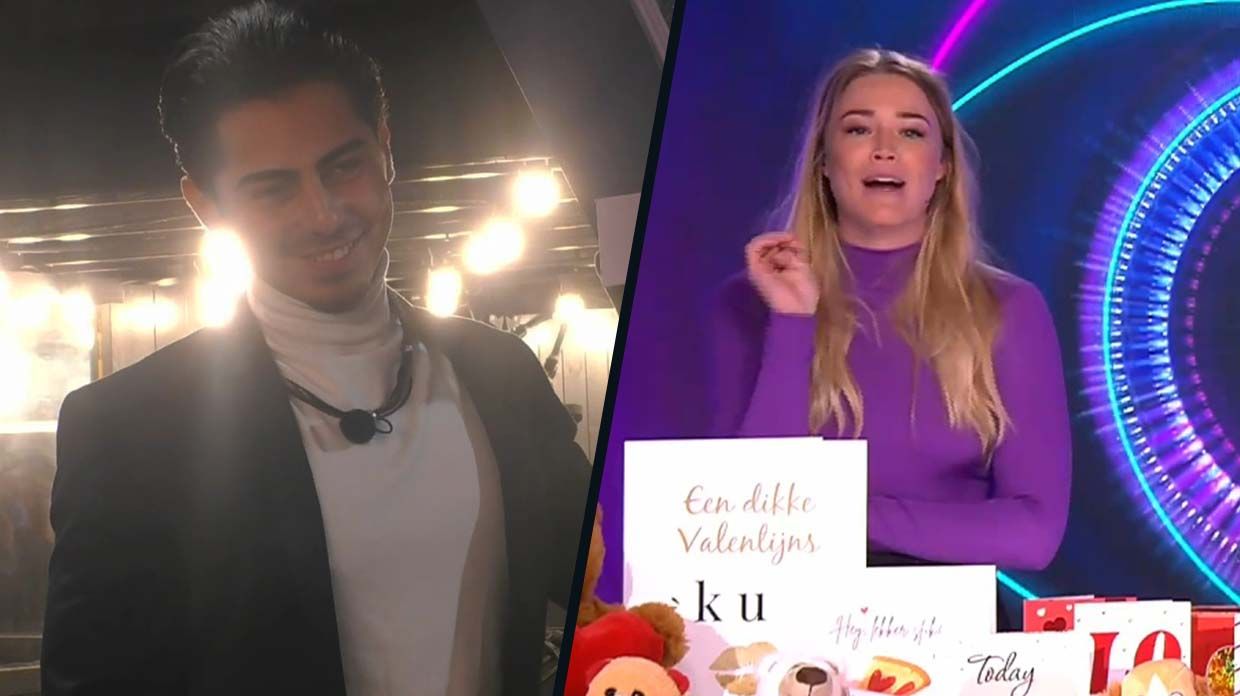 Michelangelo flirt erop los met Geraldine tijdens de liveshow van Big Brother