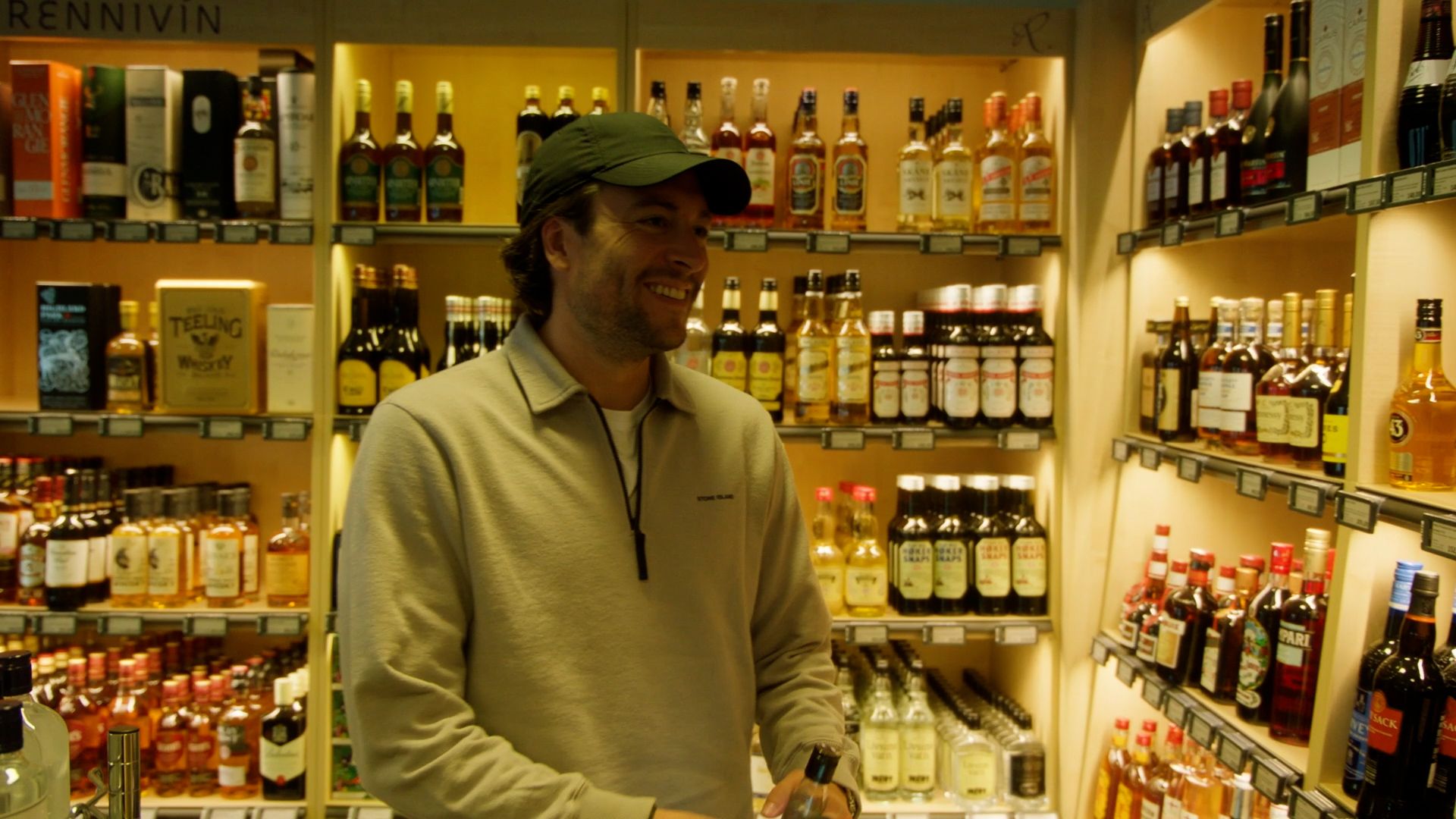 Kleine drinkpauze tussendoor: "Iets met een schaap op, dat zal wel goed zijn zeker?"