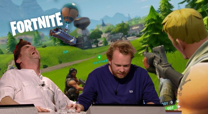 Uitzinnige Jeroen Meus en Rik Verheye spelen voor het eerst Fortnite