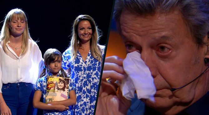 Willy Sommers kan tranen niet bedwingen door nummer van dochters en kleindochter