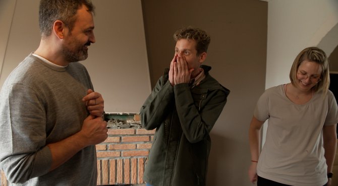 We krijgen een eerste discussie: "Oh nee, ze wou geen paars"