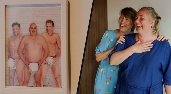 Niet op tv: James Cooke hangt naaktfoto van zichzelf in woning van Tine