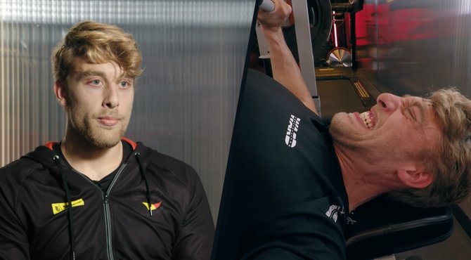 Indoorroeier Ward Lemmelijn breekt buitengewoon record op de bench press