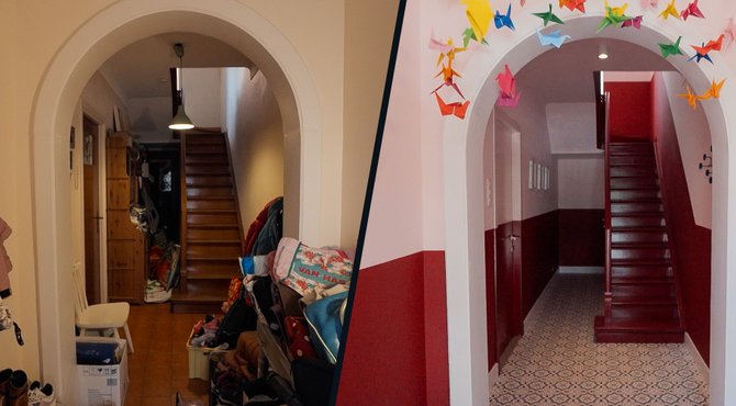 Voor en na: Het huis van Tine en haar gezin