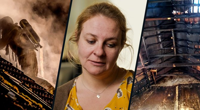 De bus van Extreme Makeover Vlaanderen stopt bij Ines na heftige woningbrand