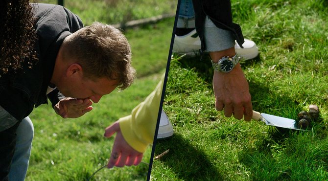 Niet op tv: James wordt opgezadeld met een nogal 'shitty' jobje
