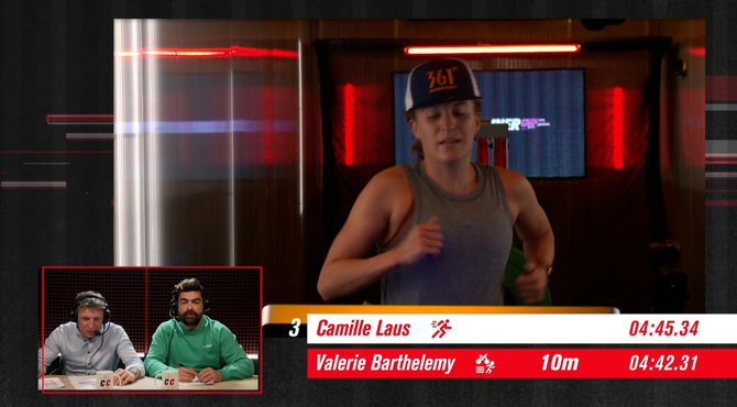 Valérie Barthelemy breekt al het record van Camille Laus op de loopband!