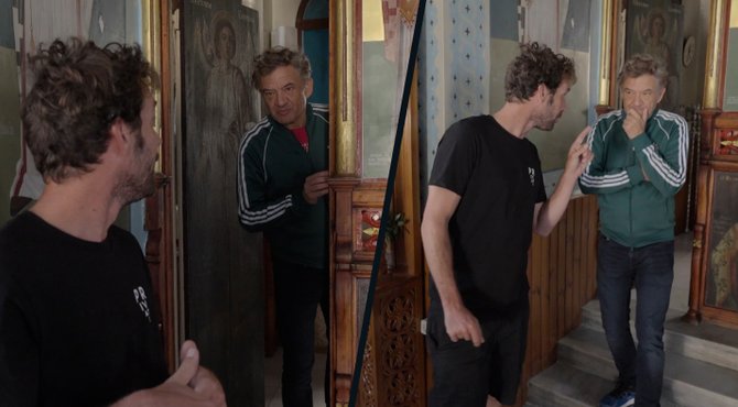 Bart & Otto-Jan verkennen plaatselijk kerkje: "Bart, dit kan ik niet toelaten"