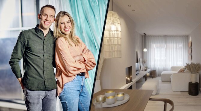 Voor en na: het huis van Yellow Tiger Celine en Florian in Leuven