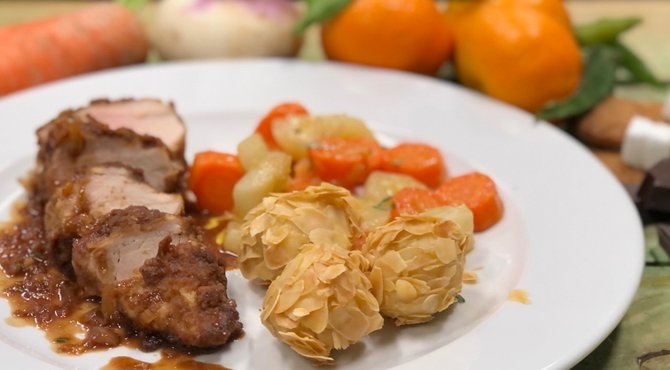 7/12: Varkenshaasje, groenten en kroketten à la Sinterklaas