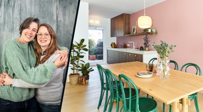 Voor en na: het huis van Frieda en Evelien in Mortsel