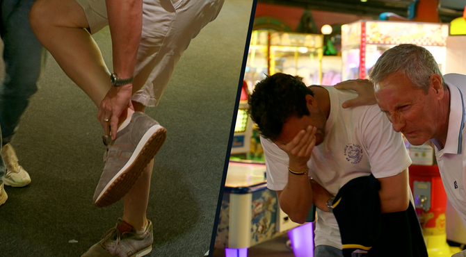 Gert bezeert enkel in lunapark: "Dat mag je op jouw leeftijd niet meer doen" 
