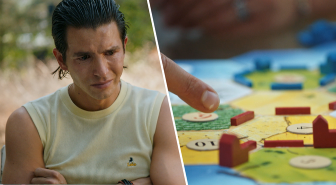 Devon wordt emotioneel als hij voor de eerste keer Kolonisten van Catan wint
