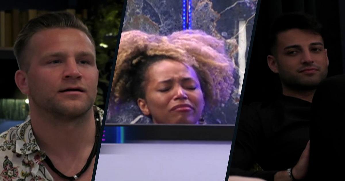 Big Brotherfinalisten emotioneel na vertrek Nouchine Big Brotherfinalisten emotioneel na vertrek Nouchine