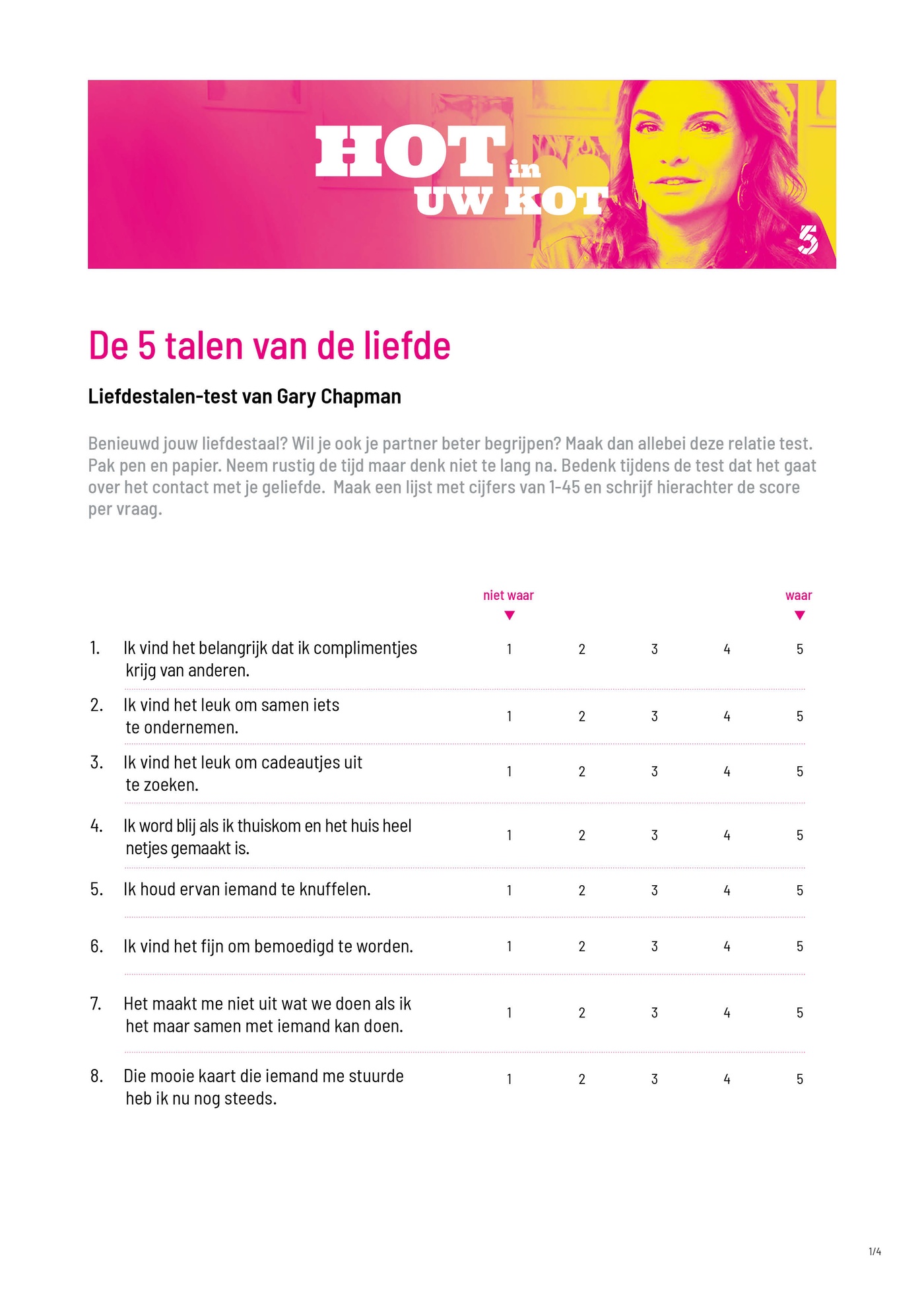 Liefdestalen-test deel 1